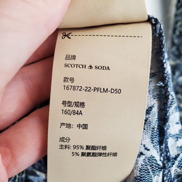 Scotch & Soda Printed Lace Top in blue - Picture 7 of 13